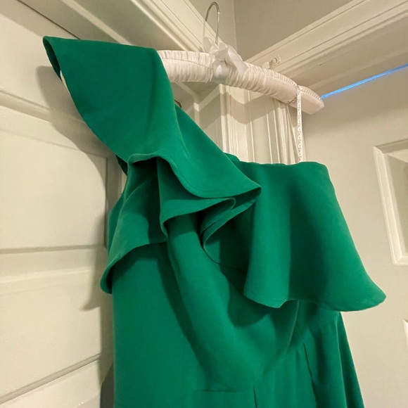 Lilly Pulitzer Lyra One-Shoulder Jumpsuit Style 003347 Fern Gully Green - Picture 6 of 8